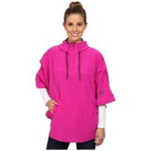 The North Face Vida Poncho Jacket Luminous Pink Medium - Picture 1 of 7